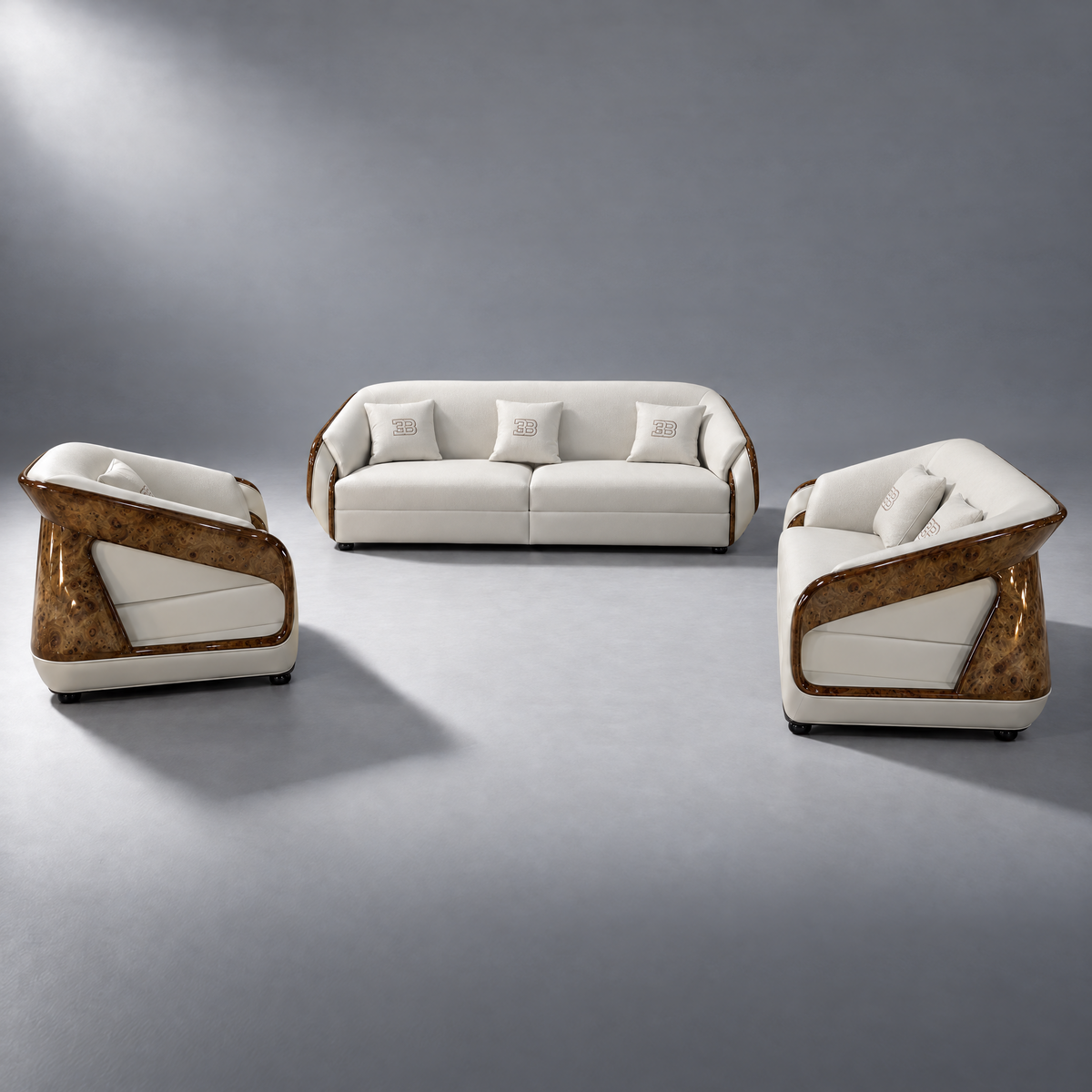Maranello Full Leather Sofa Set