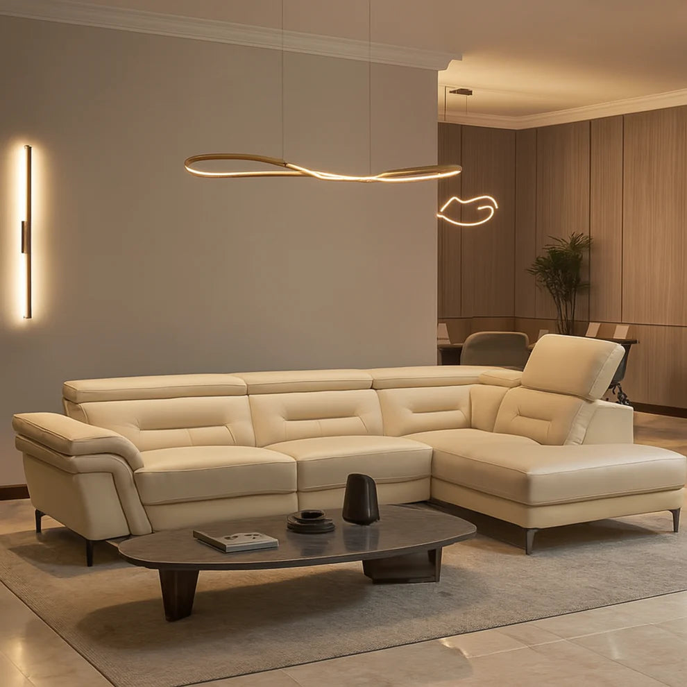 Santorini 2pce Leather Uppers Lounge Suite