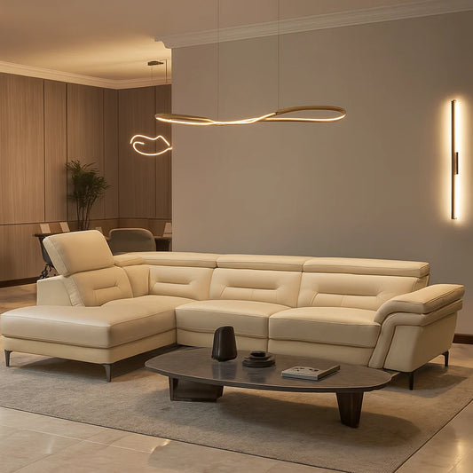 Santorini 2pce Leather Uppers Lounge Suite