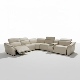 Cortiva Electric Motion Corner Full Leather Lounge Set