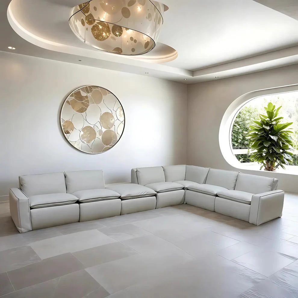 Damascus Full Leather Modular Sofa