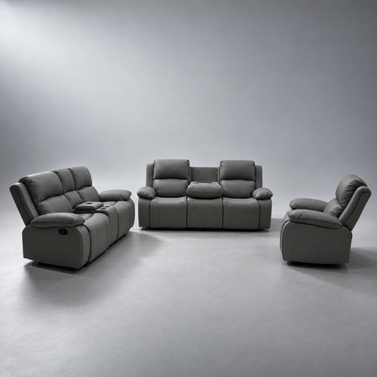 Venice MK2 Leather Uppers Motion Sofa Set