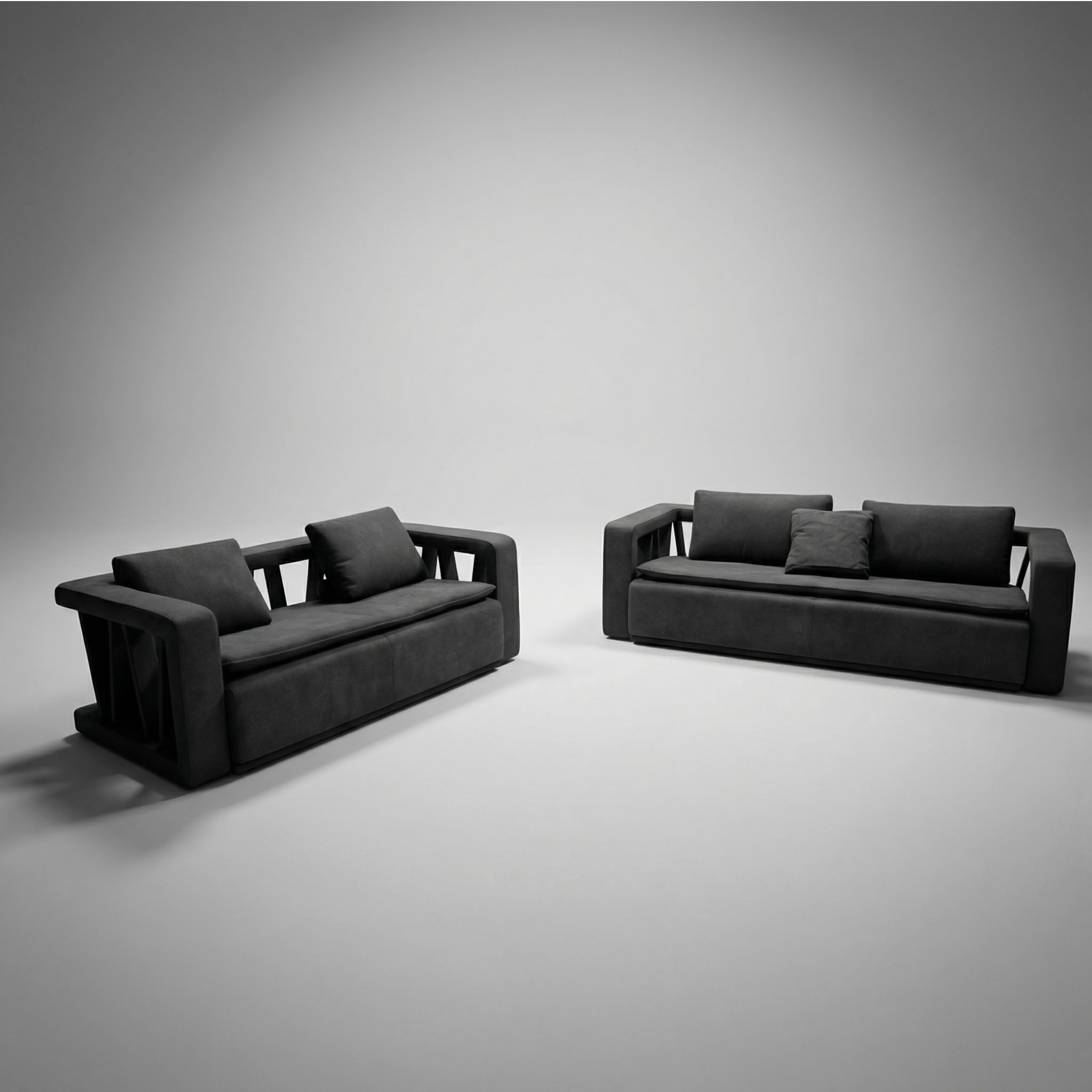 Venanzio Full Leather Sofa Set