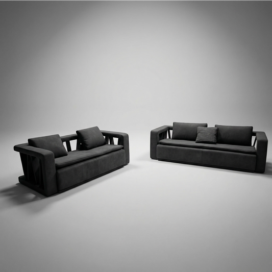 Venanzio Full Leather Sofa Set