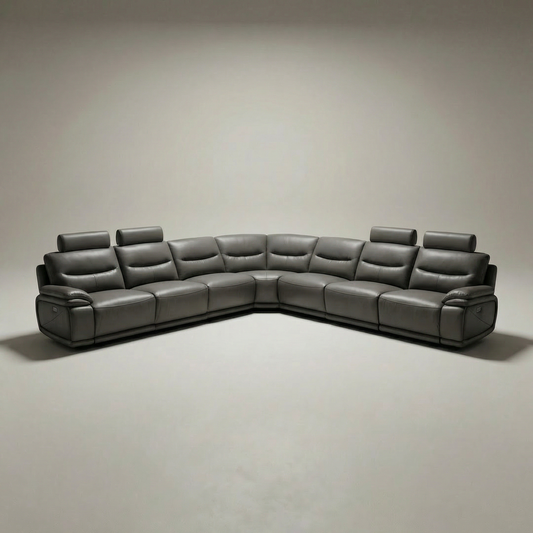 Falcone Full Leather Corner Motion Sofa