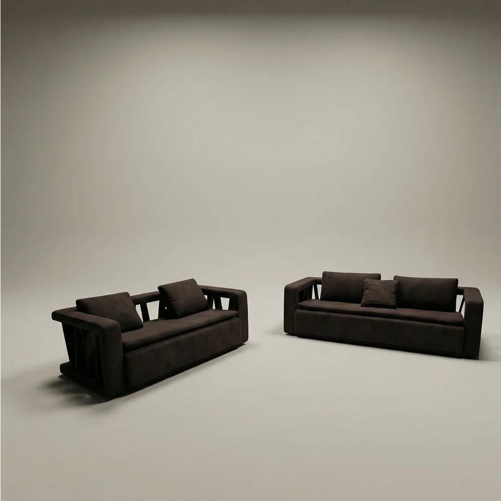 Venanzio Full Leather Sofa Set