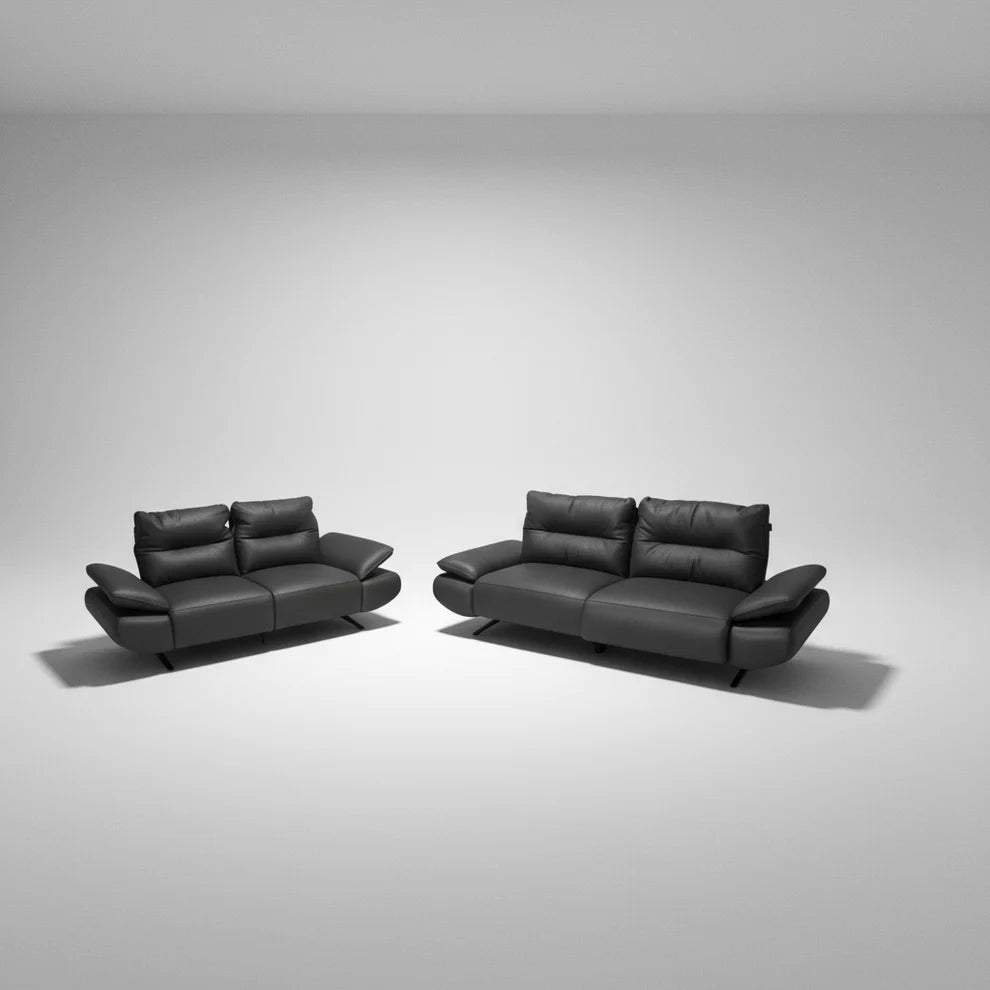 Novella Full Leather Electric Motion Sofa Set