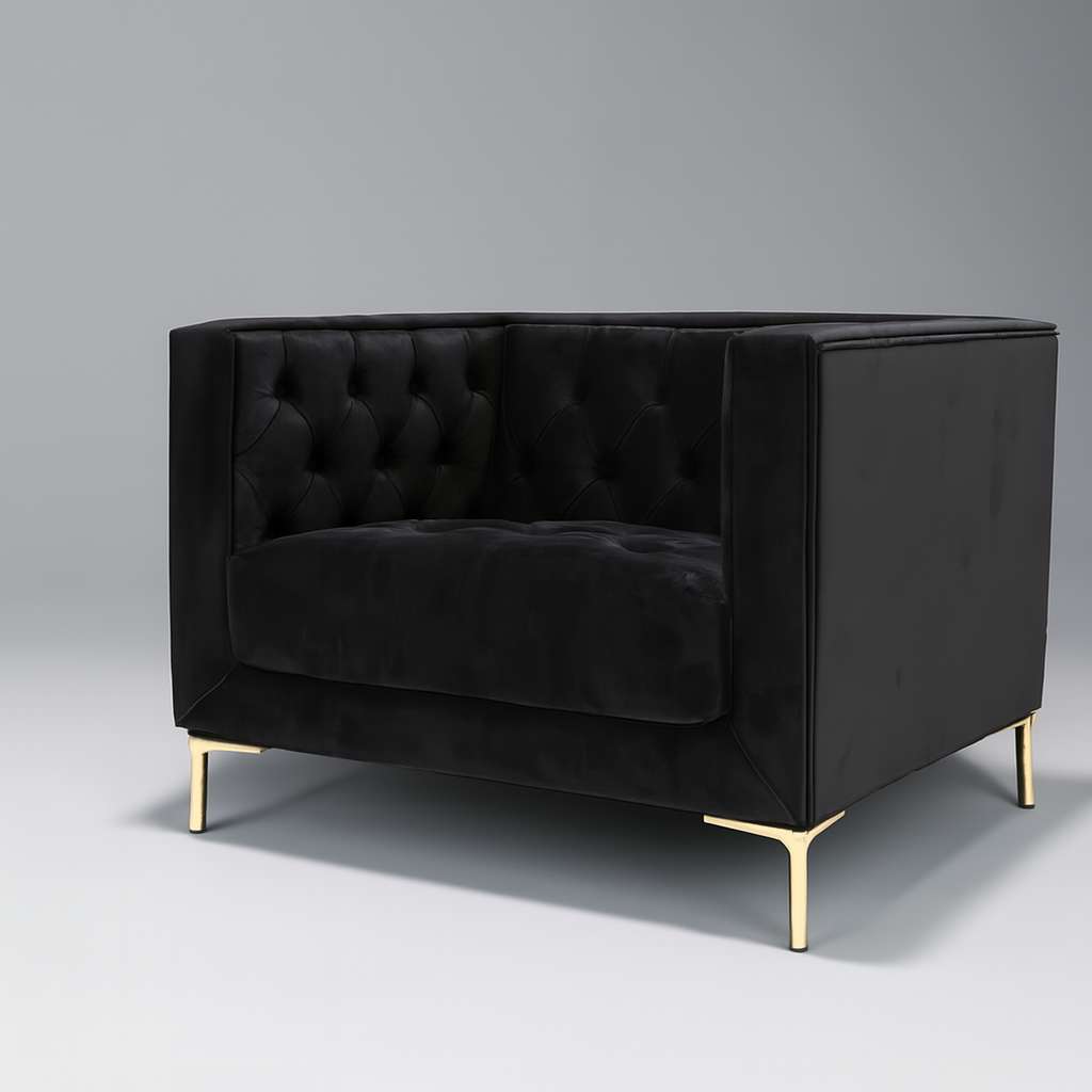 Emilia 1 Seater Velvet Couch