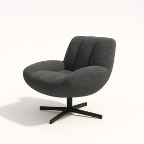 Juno Boucle Swivel Chair
