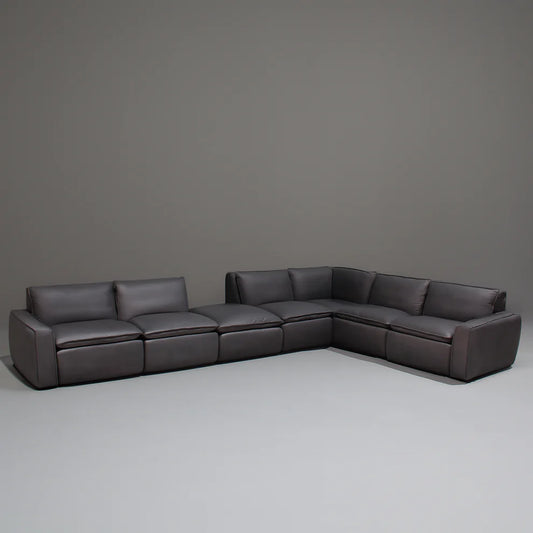 Damascus Full Leather Modular Sofa