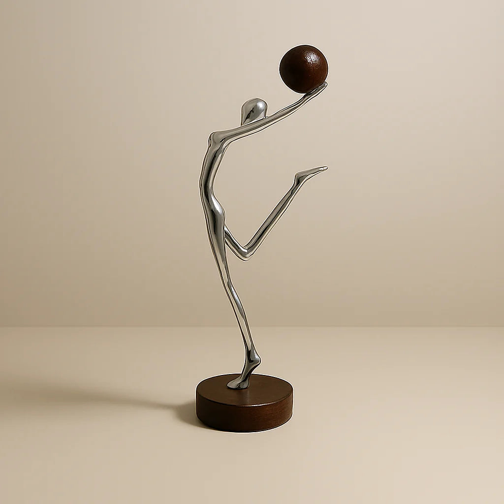 Decorative Object 0411022 Polishe Aluminum Walnut