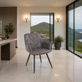 Load image into Gallery viewer, Delfino Leather Chair Grey Y2197
