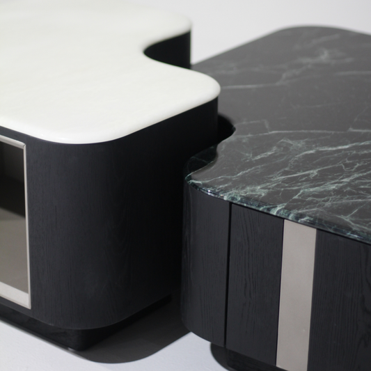 Zora Set of 2 Coffee Table Black And White 544