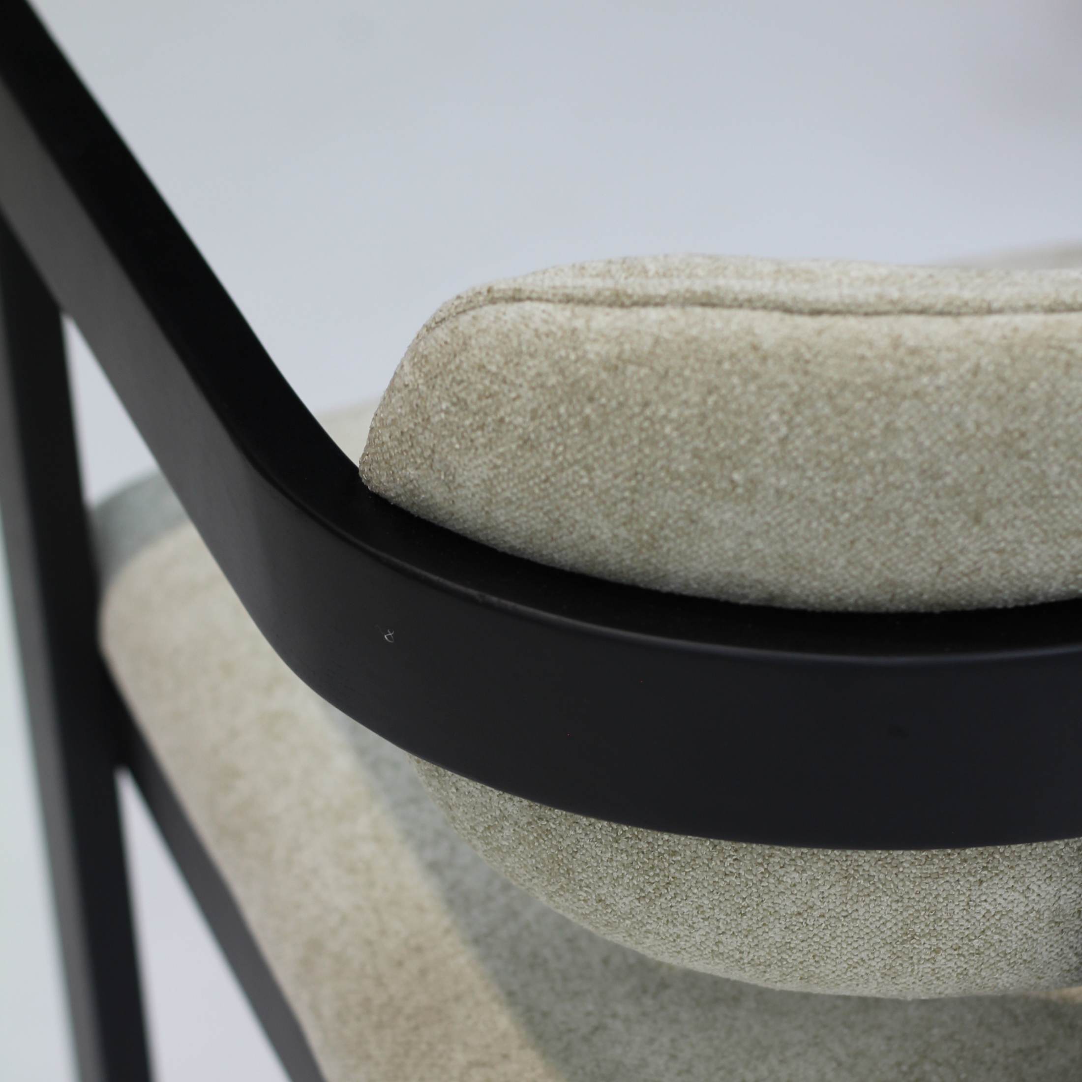 Venezia Boucle Bar Chair Black Finish