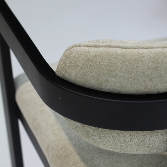 Venezia Boucle Bar Chair Black Finish