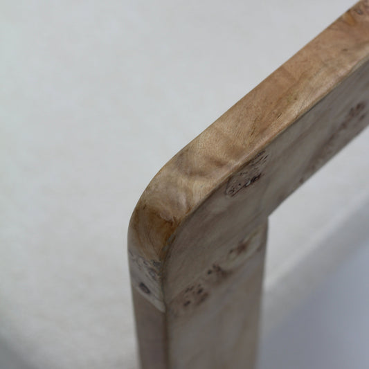Venezia Boucle Dining Chair Veneer Finish
