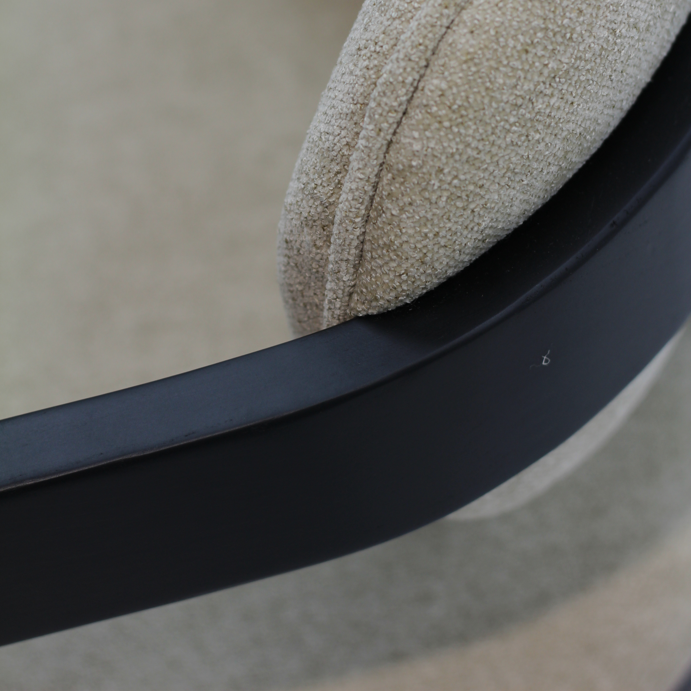 Venezia Boucle Bar Chair Black Finish