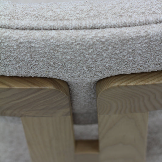 Venezia Boucle Dining Chair Oak Finish