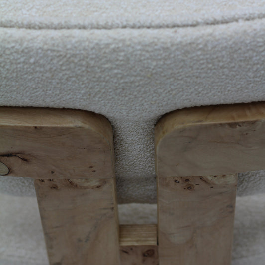 Venezia Boucle Dining Chair Veneer Finish