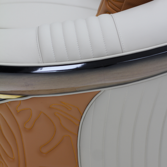 Florenzo Leather Uppers Sofa Set