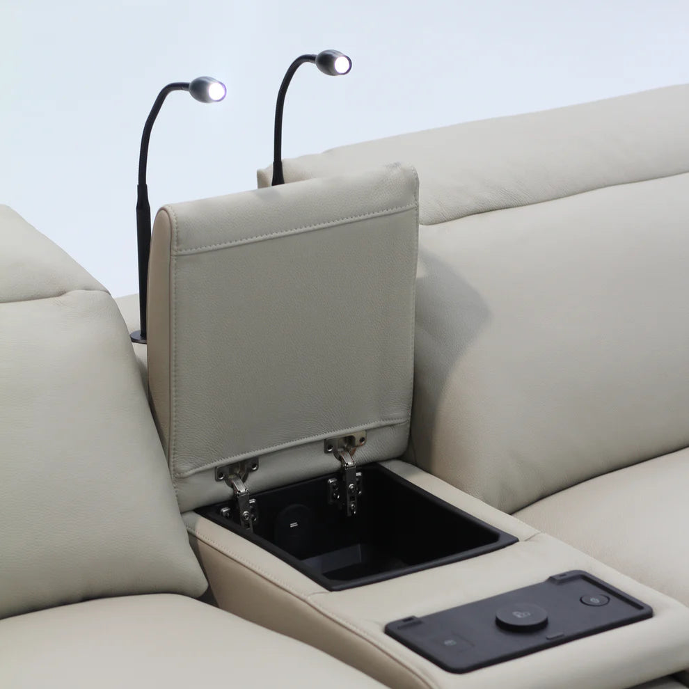 Salvino Mk2 Full Leather Corner Motion Sofa