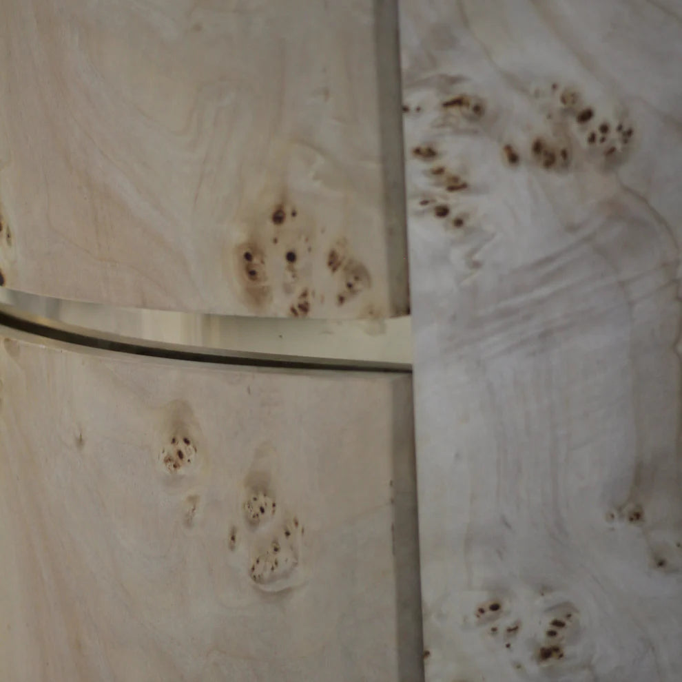 Raven Burl Vaneer Pedestal