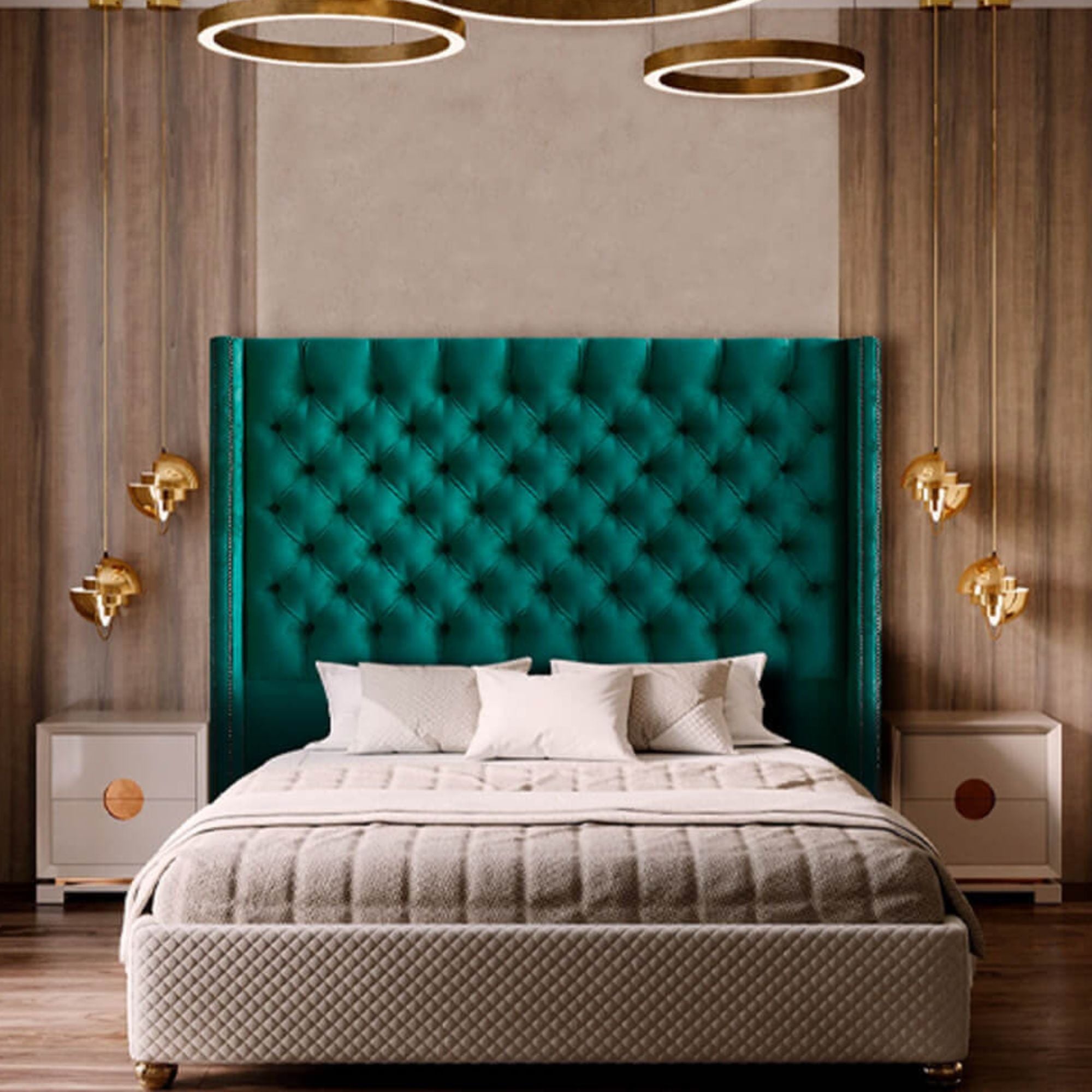 Diamond Button Headboard Queen