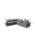Load image into Gallery viewer, Gaston Fabric Corner Sofa Set
