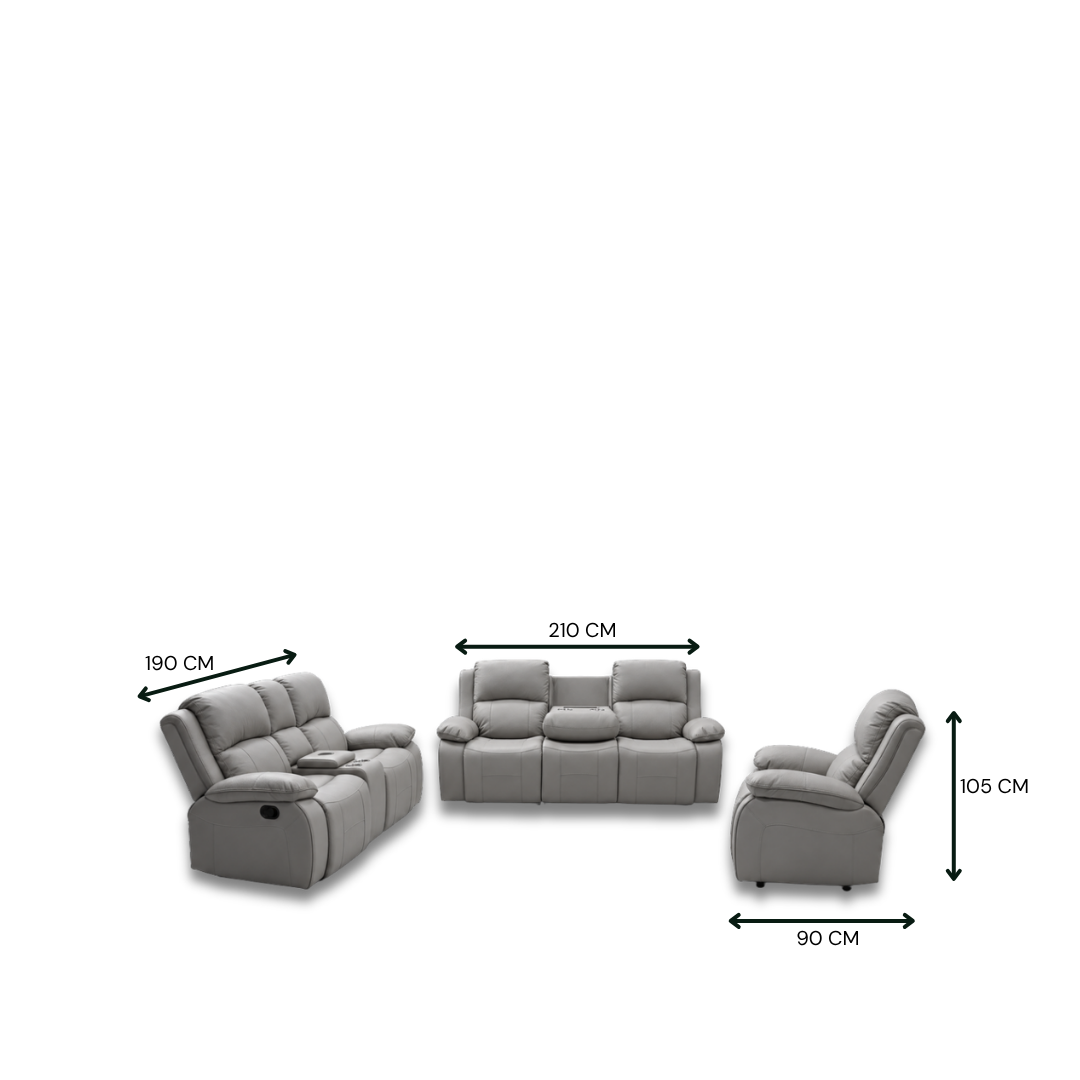 Venice MK2 Leather Uppers Motion Sofa Set