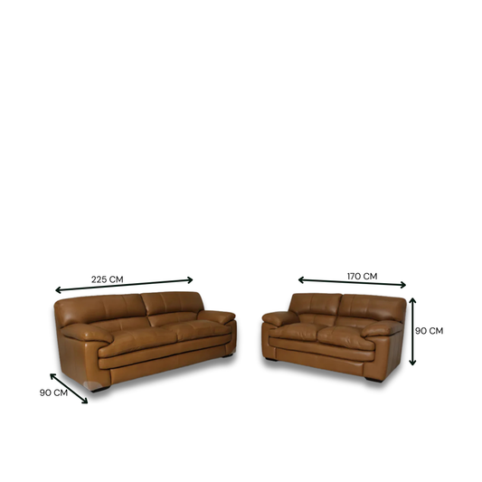 Vanco Full Leather Sofa Set