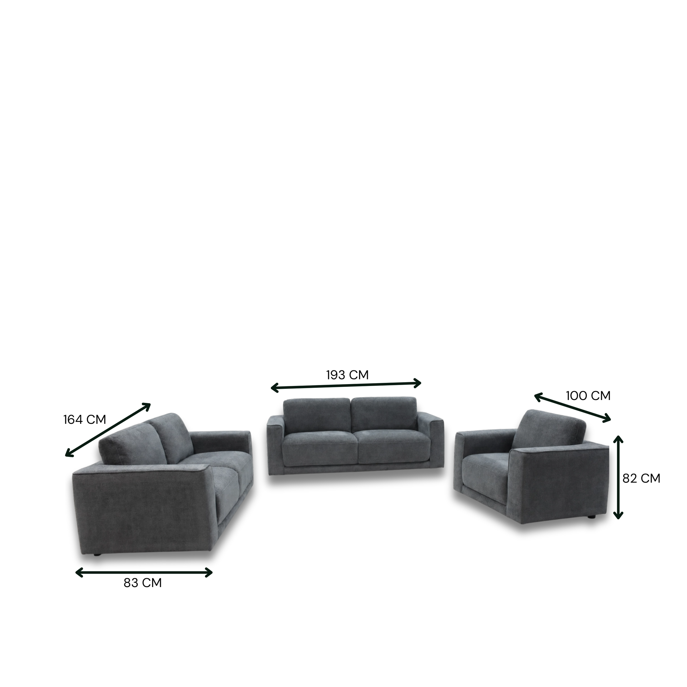 Elona Fabric Sofa Set