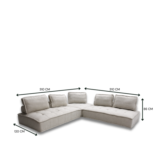 Cube 3pc(2+1+2) Modular Sofa Set