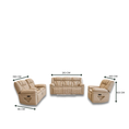 Load image into Gallery viewer, Bermuda Leather Uppers Motion Sofa Set
