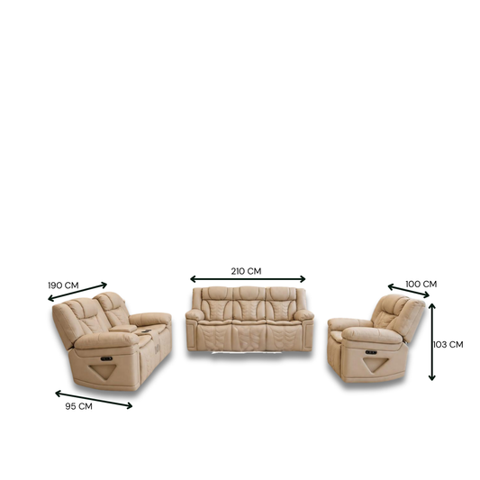 Bermuda Leather Uppers Motion Sofa Set