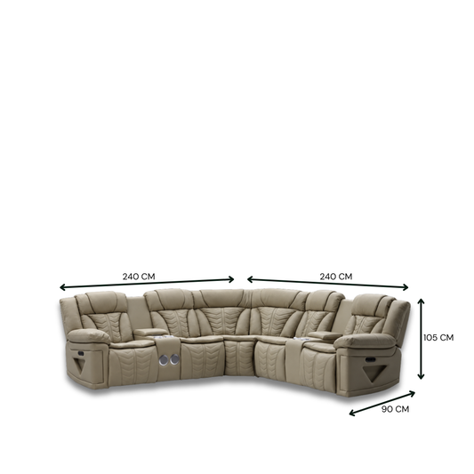 Bermuda Corner Leather Upper Motion Sofa