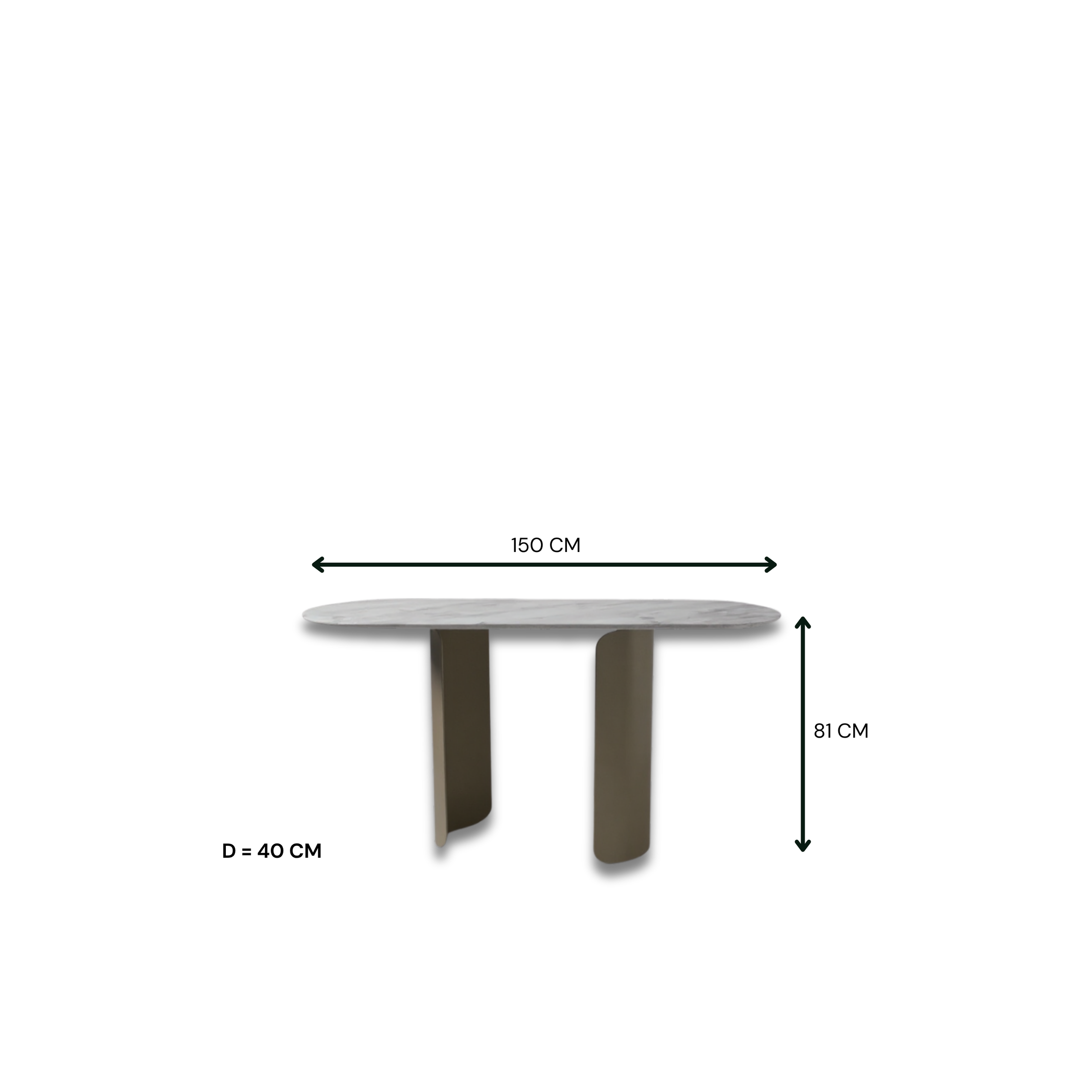 Vittoria Console Gold E-Marble