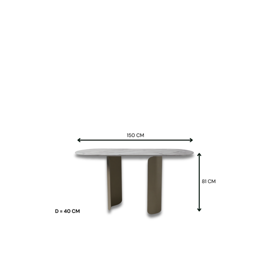 Vittoria Console Gold E-Marble