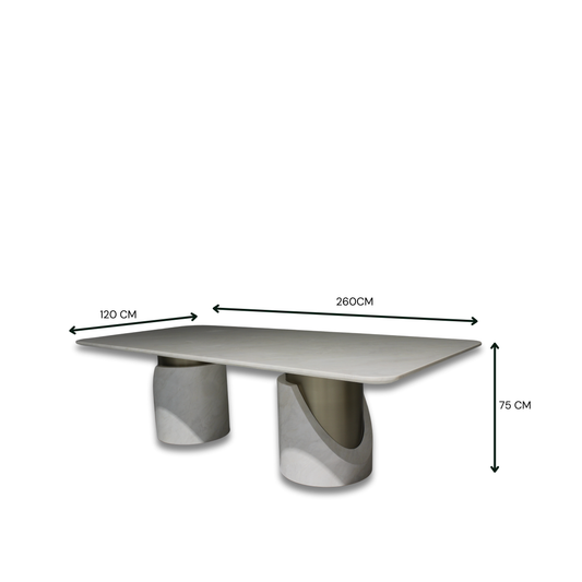 Cyprus Dining Table Milk White