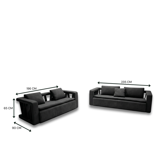Venanzio Full Leather Sofa Set