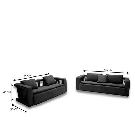 Venanzio Full Leather Sofa Set