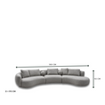 Load image into Gallery viewer, Zagallo Fabric Curved Sofa Set
