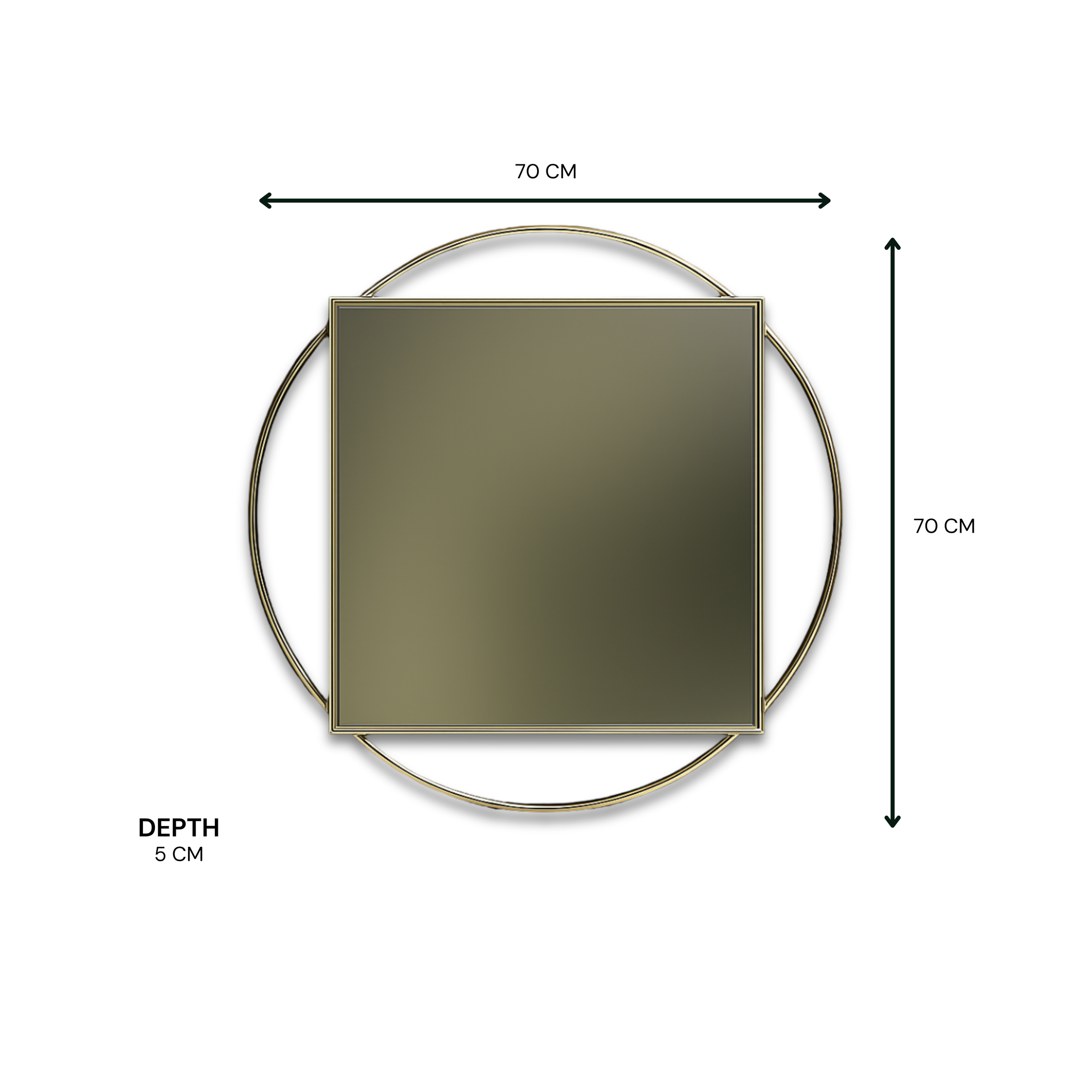 Suli Shiny Gold Champagne Mirror 70*70*5 48-29