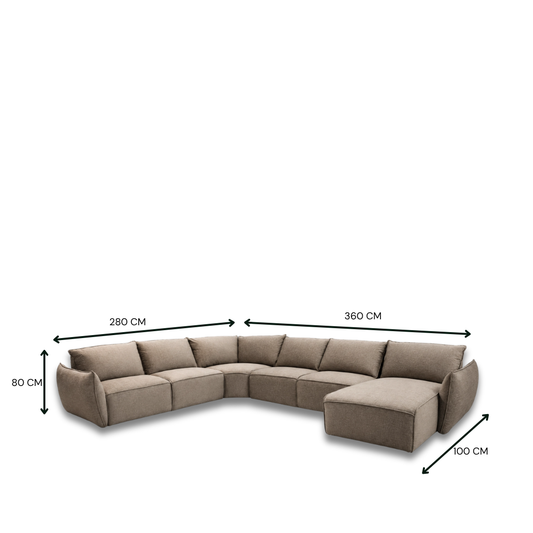 Lenox Fabric Corner Sofa Set