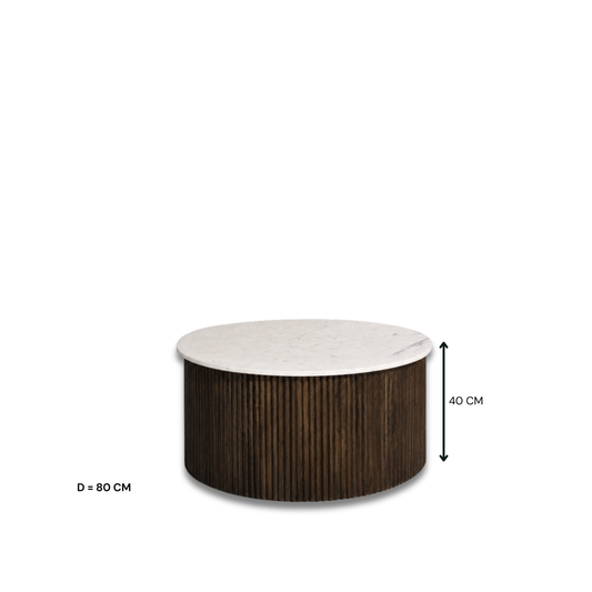 Morgan Round Marble Coffee Table