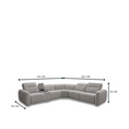 Load image into Gallery viewer, Maldova Fabric Corner Motion Sofa Set
