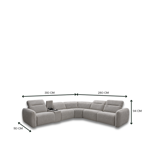 Maldova Fabric Corner Motion Sofa Set