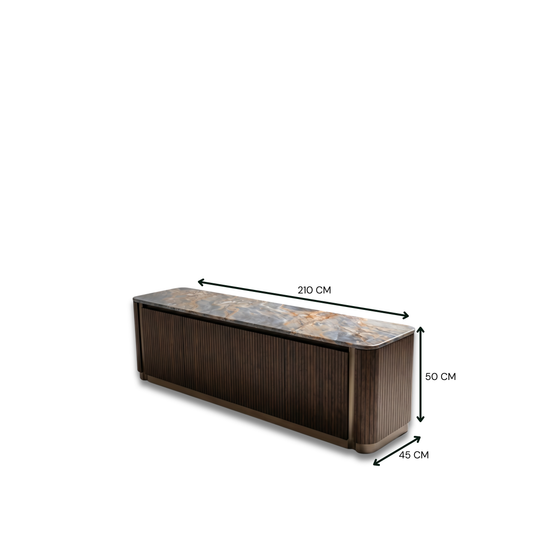 Dome Marble Tv Unit