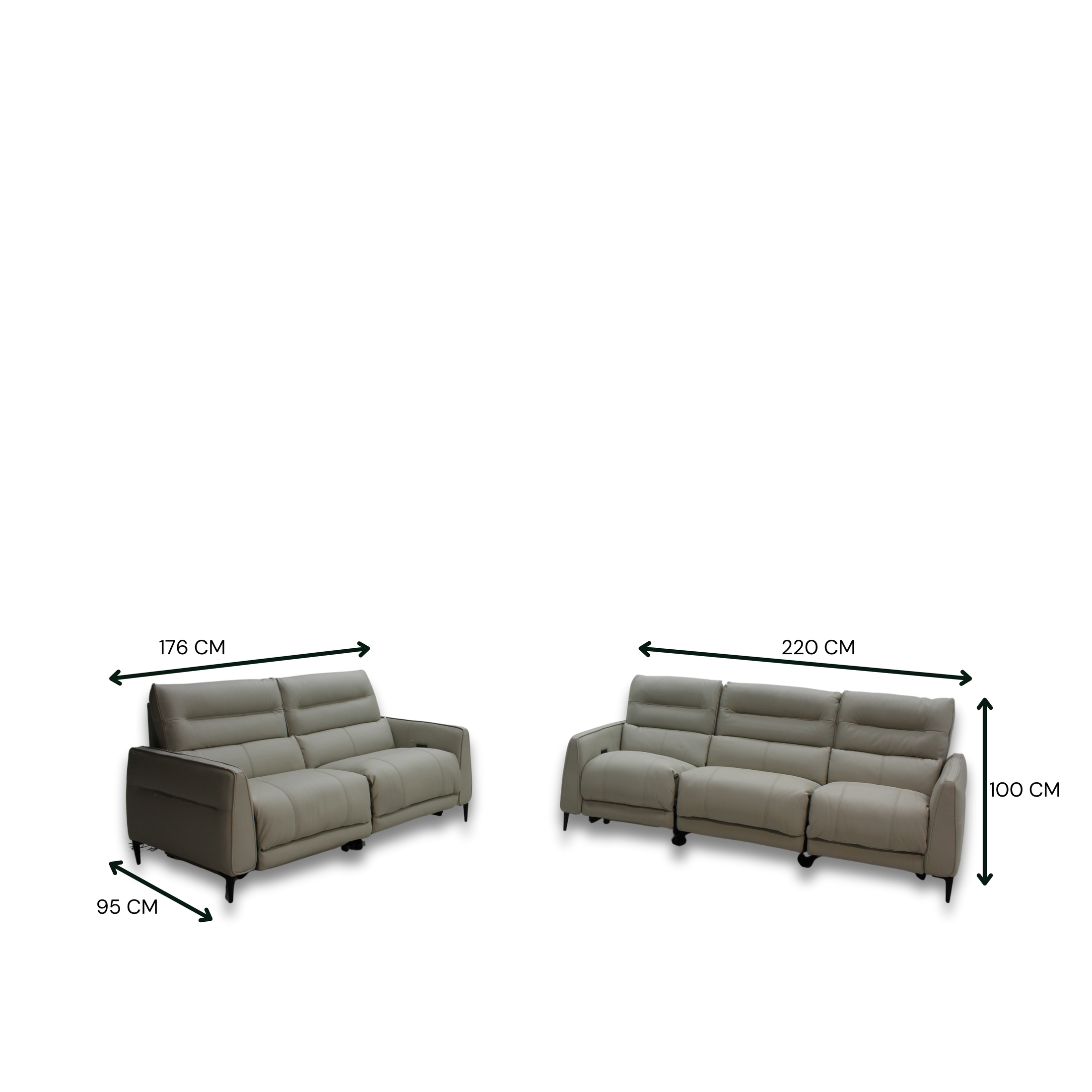 Altari Full Leather Motion Sofa Set
