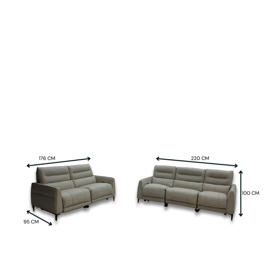 Altari Full Leather Motion Sofa Set