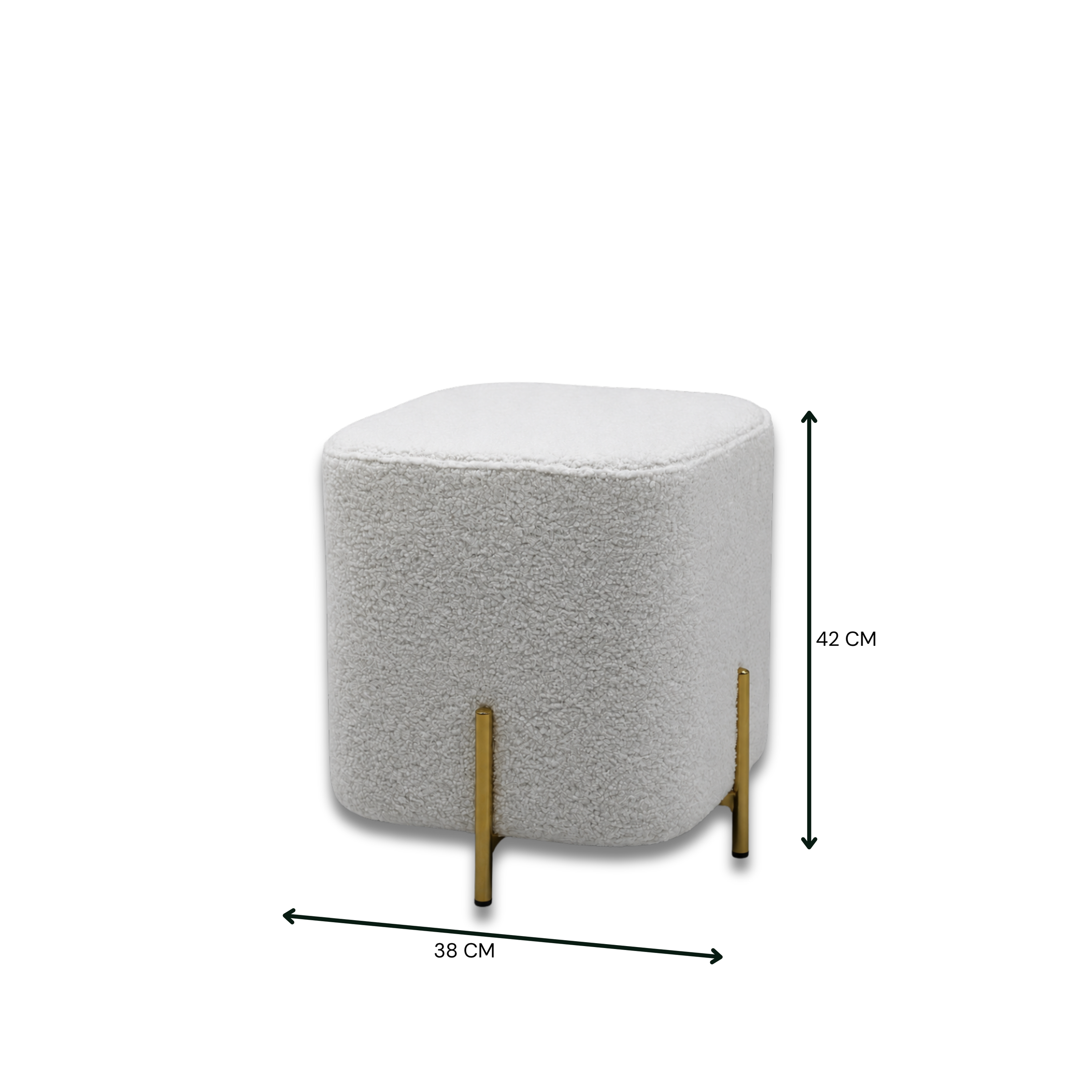 Calvin Ottoman Plain White